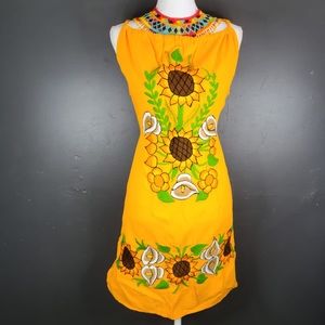 New Handmade Sunflower Craft Yellow Dress